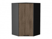 Шкаф верхний угловой Флэт 920*600*600 Brown Casella Oak 2S / Graphite
