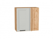 Шкаф верхний прямой угловой Нео 716*700*345 Grey Silk / Дуб Вотан