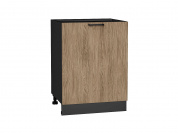 Шкаф нижний с 1-ой дверцей Флэт 816*600*478 Natural Casella Oak 2S / Graphite