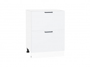 Шкаф нижний с 2-мя ящиками Флэт 816*600*478 White In 2S / Белый