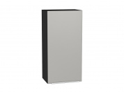 Шкаф верхний с 1-ой дверцей Фьюжн 920*450*320 Silky Light Grey / Graphite