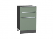 Шкаф нижний с 3-мя ящиками Фьюжн 816*500*480 Silky Mint / Graphite