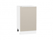Шкаф нижний с 1-ой дверцей Фьюжн 816*500*480 Cream Silk / Белый