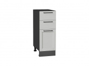 Шкаф нижний с 3-мя ящиками Сканди 816*300*480 Grey Silkwood / Graphite