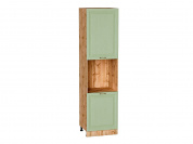 Шкаф пенал с 2-мя дверцами под технику Ницца 2336*600*574 Дуб оливковый / Дуб Вотан