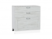 Шкаф нижний с 3-мя ящиками Лофт 816*800*480 Nordic Oak / Белый