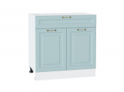 Шкаф нижний с 2-мя дверцами и ящиком Ницца 816*800*478 Голубой / Белый