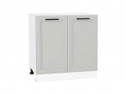 Шкаф нижний с 2-мя дверцами Нео 816*800*480 Grey Silk / Белый