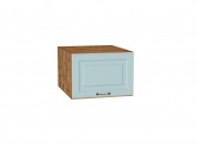 Шкаф верхний горизонтальный глубокий Ницца 358*500*574 Голубой / Дуб Вотан