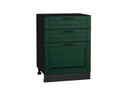 Шкаф нижний с 3-мя ящиками Дублин 816*600*478 Special Green / Graphite