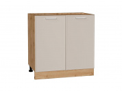 Шкаф нижний с 2-мя дверцами Квадро 816*800*481 Кашемир / Дуб Вотан