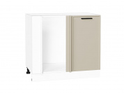 Шкаф нижний угловой Фрейм 816*890*484 Cream Silk / Белый