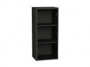 Шкаф верхний с 1-ой остекленной дверцей (полки ЛДСП) 920*400*322 Черный / Graphite