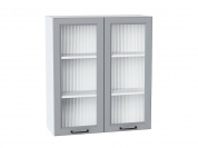 Шкаф верхний с 2-мя остекленными дверцами Ницца 920*800*318 Magnum / Белый