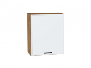 Шкаф верхний с 1-ой дверцей Фрейм 716*600*324 White Silk / Дуб Вотан