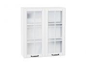 Шкаф верхний с 2-мя остекленными дверцами Дублин 920*800*318 Special White / Белый