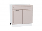 Шкаф нижний с 2-мя дверцами и ящиком Барселона 816*800*478 Кашемир / Белый