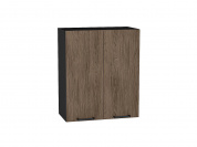 Шкаф верхний с 2-мя дверцами Флэт 716*600*318 Brown Casella Oak 2S / Graphite