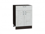 Шкаф нижний с 2-мя дверцами и ящиком Лофт 816*600*480 Nordic Oak / Graphite