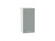 Шкаф верхний с 1-ой дверцей Квадро 716*350*321 Аквамарин / Белый