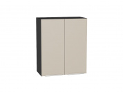 Шкаф верхний с 2-мя дверцами Фьюжн 716*600*320 Cream Silk / Graphite