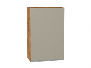 Шкаф верхний с 2-мя дверцами Фьюжн 920*600*320 Silky Grey / Дуб Вотан