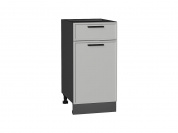 Шкаф нижний с 1-ой дверцей и ящиком Фрейм 816*400*484 Grey Silk / Graphite