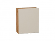 Шкаф верхний с 2-мя дверцами Фьюжн 716*600*320 Cream Silk / Дуб Вотан
