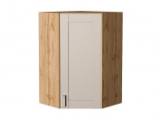 Шкаф верхний угловой Лофт 920*600*600 Cream Silk / Дуб Вотан