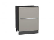 Шкаф нижний с 2-мя ящиками Фьюжн 816*600*480 Silky Grey / Graphite