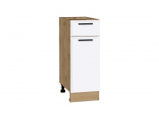Шкаф нижний с 1-ой дверцей и ящиком Фрейм 816*300*484 White Silk / Дуб Вотан