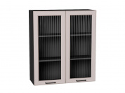 Шкаф верхний с 2-мя остекленными дверцами Барселона 920*800*324 Кашемир / Graphite