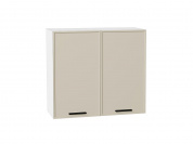 Шкаф верхний с 2-мя дверцами Фрейм 716*800*324 Cream Silk / Белый