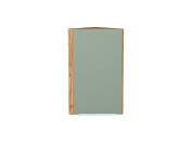 Шкаф верхний торцевой Фьюжн 716*300*306 Silky Mint / Дуб Вотан