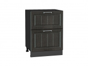 Шкаф нижний с 2-мя ящиками Прага 816*600*478 Венге премиум / Graphite