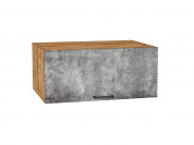 Шкаф верхний горизонтальный глубокий Флэт 358*800*574 Temple Stone 2S / Дуб Вотан