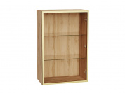 Шкаф верхний с 1-ой остекленной дверцей 920*600*322 Золотой / Дуб Вотан