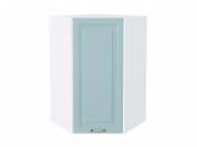 Шкаф верхний угловой Ницца 920*600*600 Голубой / Белый
