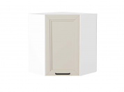 Шкаф верхний угловой Нео 716*600*600 Cream Silk / Белый