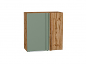 Шкаф верхний прямой угловой Фьюжн 716*700*345 Silky Mint / Дуб Вотан