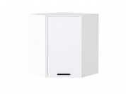 Шкаф верхний угловой Фрейм 716*600*600 White Silk / Белый