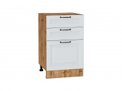 Шкаф нижний с 3-мя ящиками Ницца 816*500*478 Blanco / Дуб Вотан