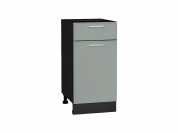 Шкаф нижний с 1-ой дверцей и ящиком Квадро 816*400*481 Аквамарин / Graphite