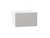 Шкаф верхний горизонтальный глубокий Фьюжн 358*600*576 Silky Light Grey / Белый