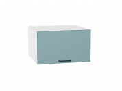 Шкаф верхний горизонтальный глубокий Флэт 358*600*574 Grey-green In 2S / Белый