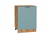 Шкаф нижний с 1-ой дверцей Флэт 816*600*478 Grey-green In 2S / Дуб Вотан