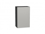 Шкаф верхний с 1-ой дверцей Фьюжн 716*450*320 Silky Light Grey / Graphite