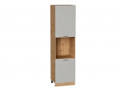 Шкаф пенал с 2-мя дверцами под технику Флэт 2336*600*574 Light Grey In 2S / Дуб Вотан