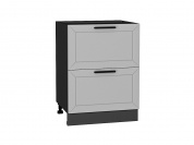 Шкаф нижний с 2-мя ящиками Глетчер 816*600*478 Гейнсборо Силк / Graphite