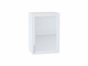 Шкаф верхний с 1-ой остекленной дверцей Сканди 716*500*320 White Softwood / Белый